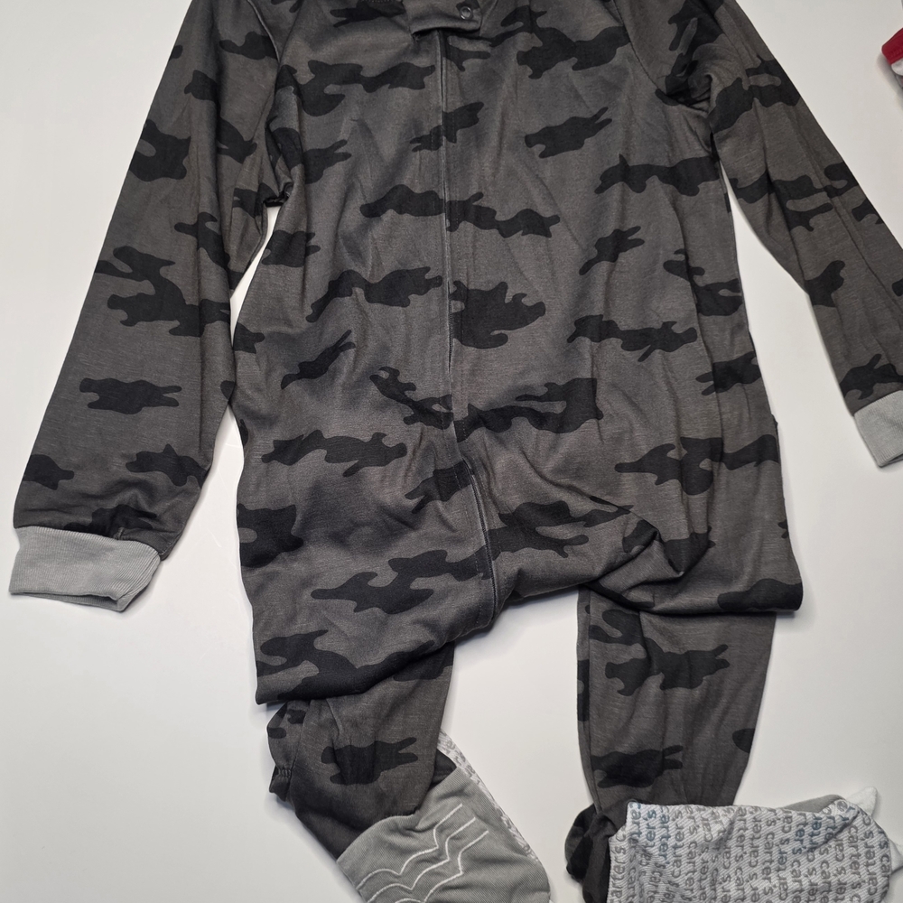 Gray Camouflage Onesie Pajamas